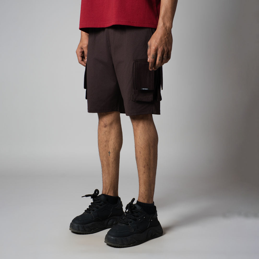 COFFEE MULTI FLAP SHORTS