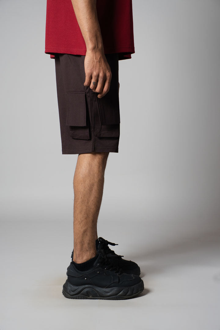 COFFEE MULTI FLAP SHORTS