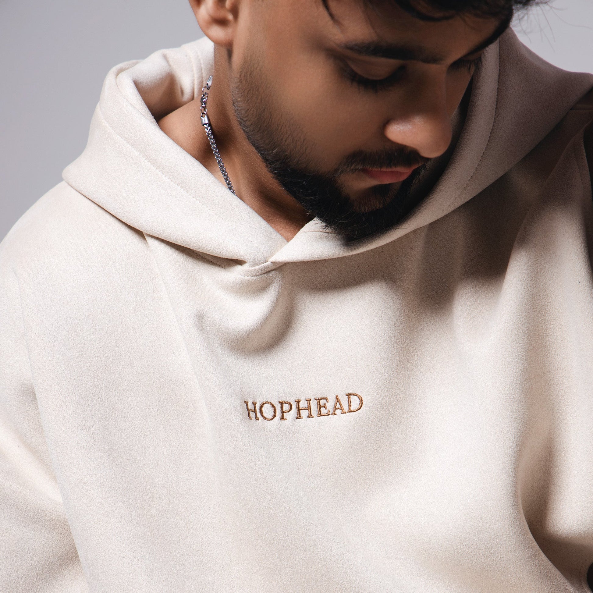 BROWN & BEIGE ROUND PATCH HOODIE