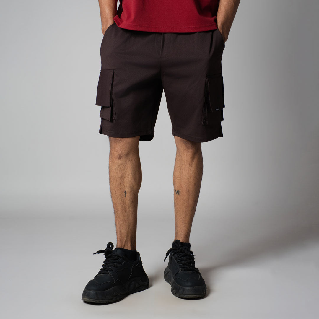 COFFEE MULTI FLAP SHORTS
