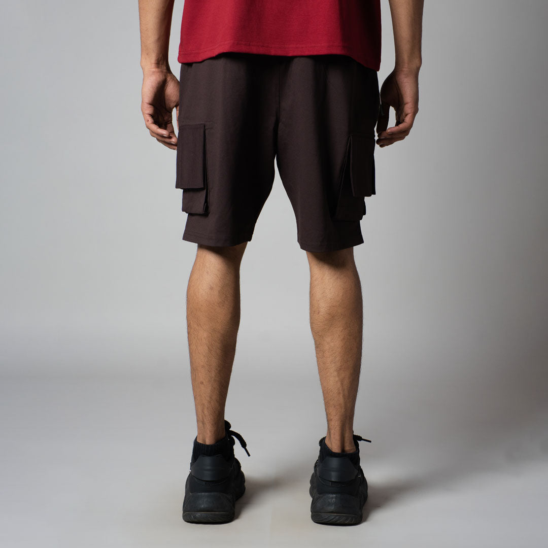 COFFEE MULTI FLAP SHORTS
